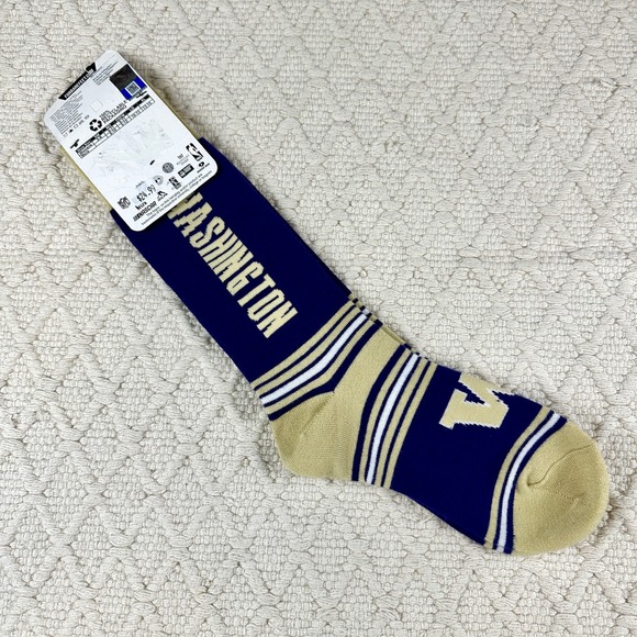 Washington Huskies Socks For Bare Feet NCAA College Football OSFM - Picture 6 of 10